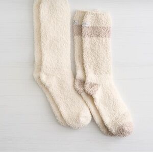 Lemon Womens Cozy Colorblock Aloe Infused Crew Socks- 4 Pair